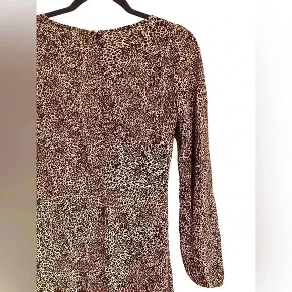 Flynn Skye Maiden Mini Long Sleeve Dress Leopard Print Black and Brown - Picture 10 of 12